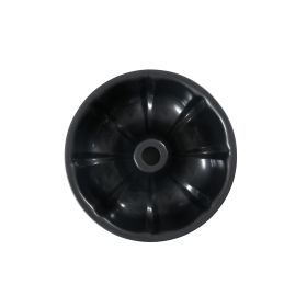 10" Round Nonstick Carbon Steel Fluted Cake Pan, Gray