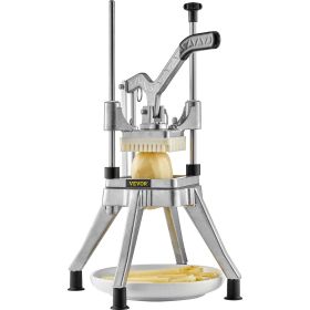 VEVOR Commercial Vegetable Fruit Chopper 1/4" Blade Heavy Duty Professional Food Dicer Kattex French Fry Cutter Onion Slicer Stainless Steel for (Slice Thickness: 1/4 inch, Quantity of Accessories: 2 Piece)