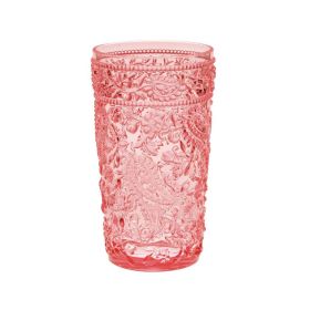 Paisley Acrylic Glasses Drinking Set of 4 Hi Ball (17oz), Plastic Drinking Glasses, BPA Free Cocktail Glasses, Drinkware Set, Drinking Water Glas (Color: as Pic)